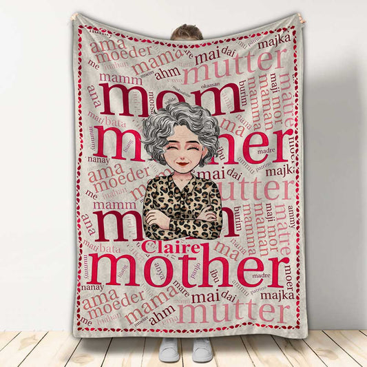 Mother International Language - Personalized Mother's Day Mother Blanket