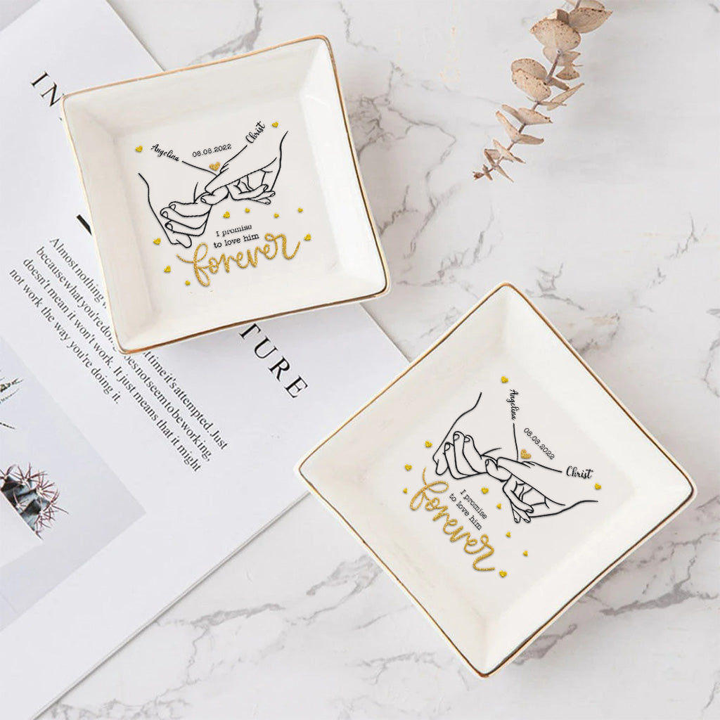 I Promise - Personalized Couple Jewelry Dish