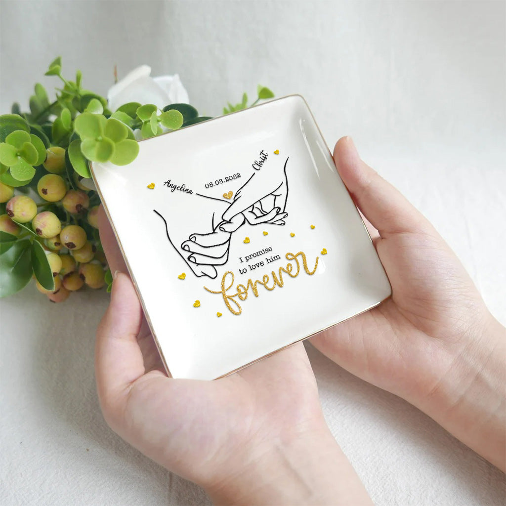I Promise - Personalized Couple Jewelry Dish