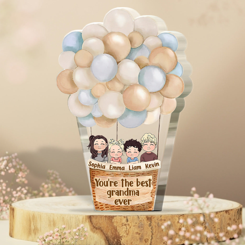 Du bist die Beste – Personalisierte Acrylplakette in individueller Form zum Muttertag für Oma