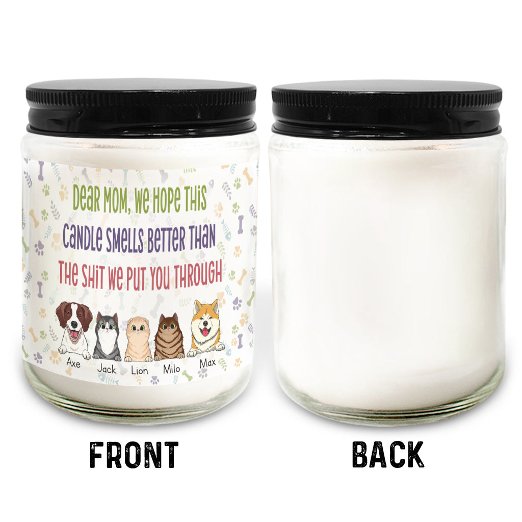 Cat Mom Cat Dad Funny Gift - Personalized Mother's Day Dog Candle