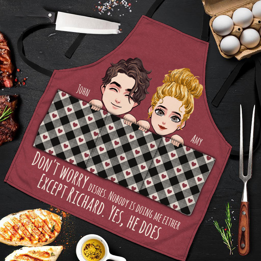 Don't Worry Dishes - Personalisierte Schürze für Paare