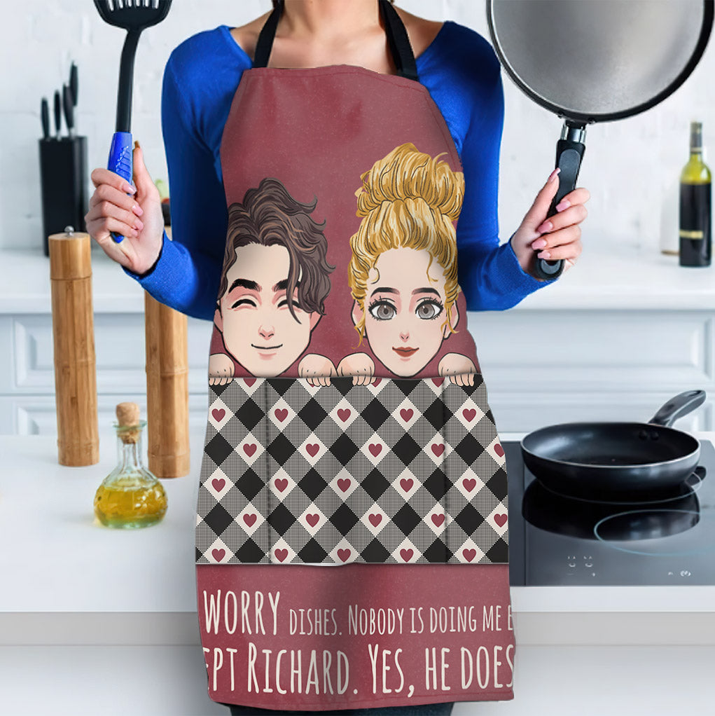 Don't Worry Dishes - Personalisierte Schürze für Paare