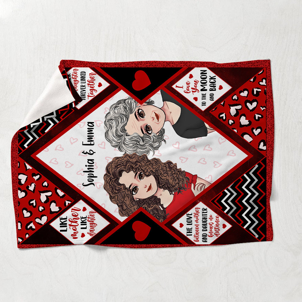 Mutter und Tochter – Personalisierte Muttertagsdecke