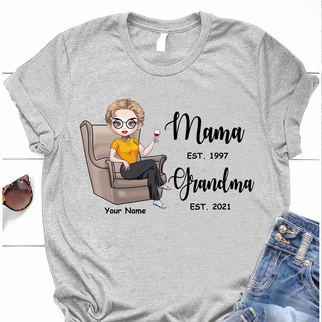 Mama Est Grandma Est – Personalisiertes Muttertags-T-Shirt und Hoodie