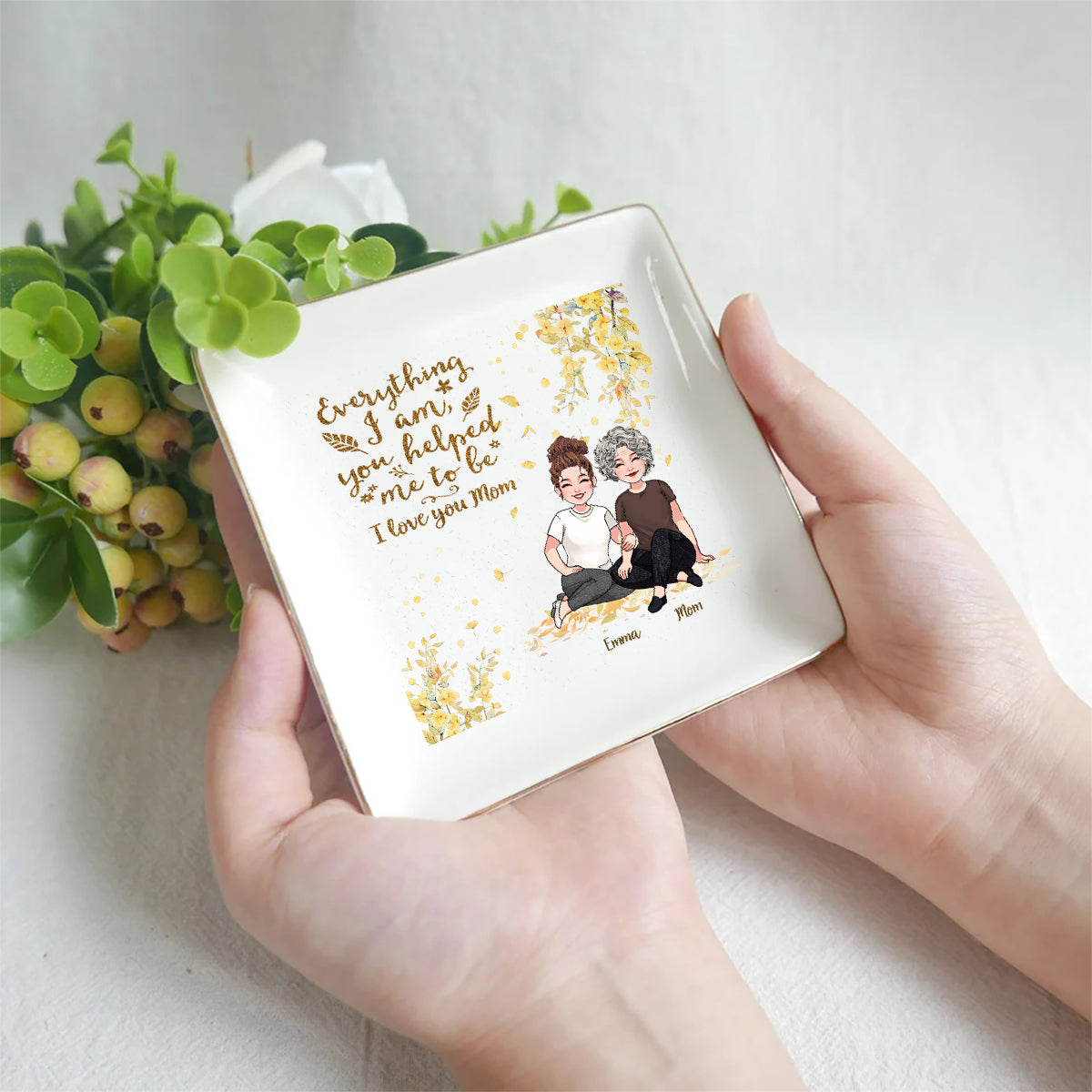 Alles, was ich bin – Personalisierte Schmuckschale zum Muttertag