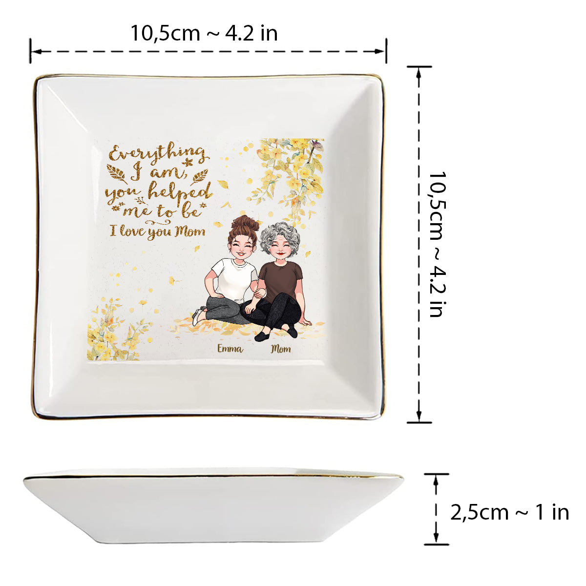 Alles, was ich bin – Personalisierte Schmuckschale zum Muttertag