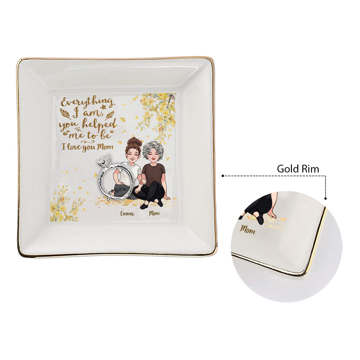 Alles, was ich bin – Personalisierte Schmuckschale zum Muttertag