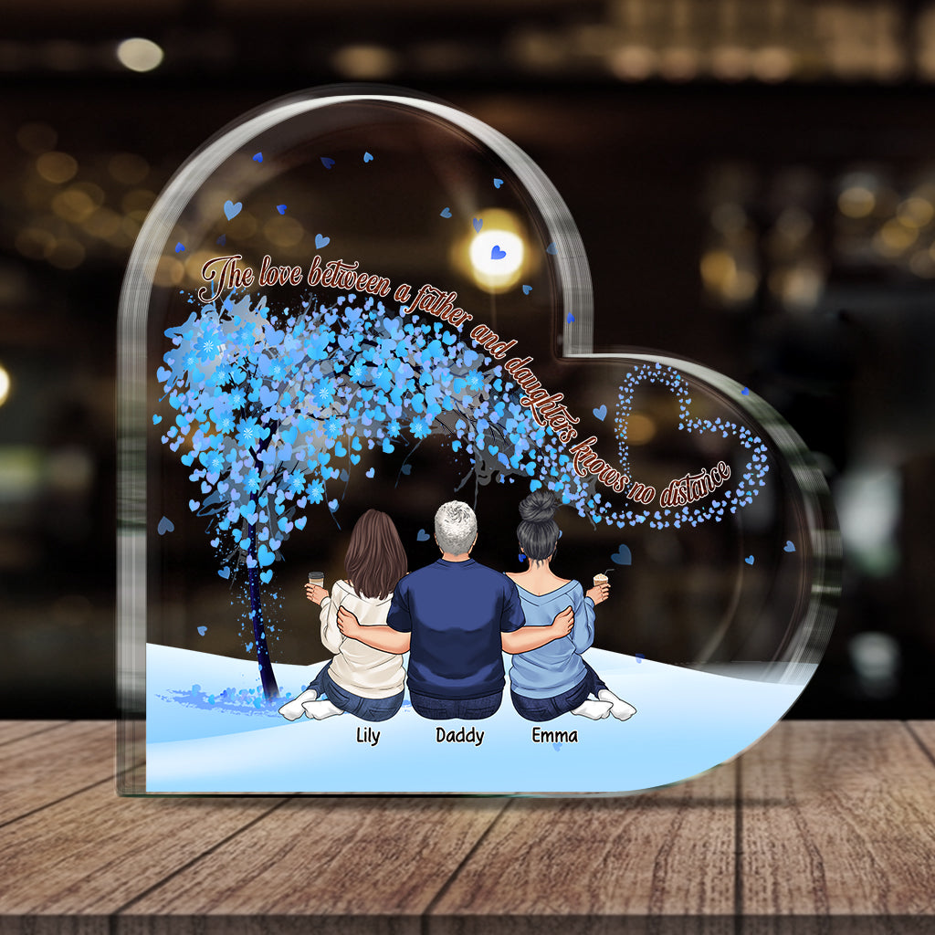 Father & Daughters - Personalized Father Custom Shaped Acrylic Plaque
