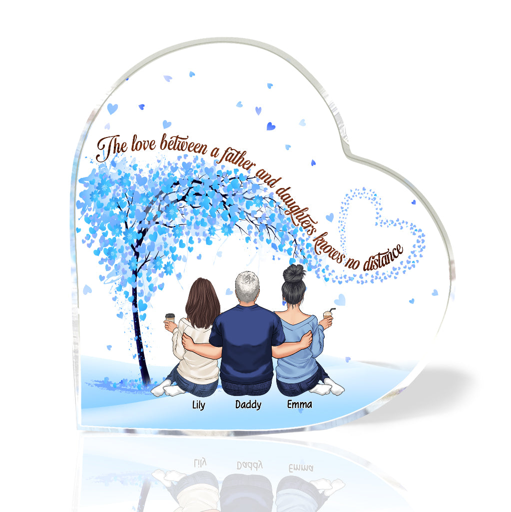 Father & Daughters - Personalized Father Custom Shaped Acrylic Plaque