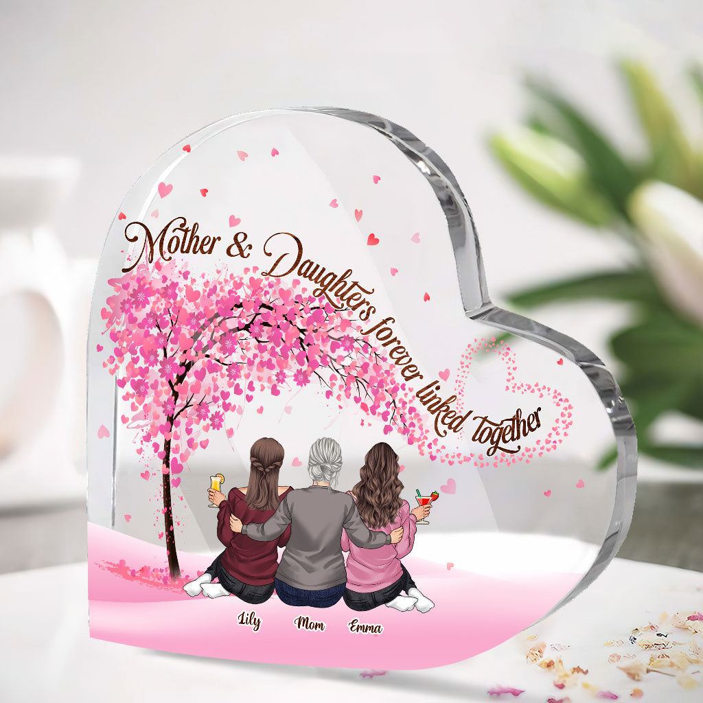 Mutter & Töchter – Personalisierte Acrylplakette in individueller Form für die Mutter