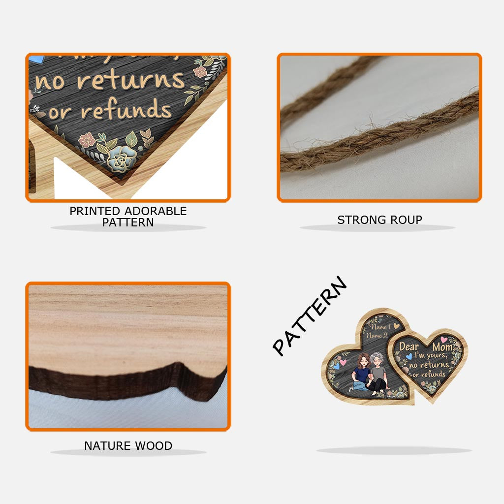 Ich gehöre dir – Personalisiertes Muttertags-Holzschild