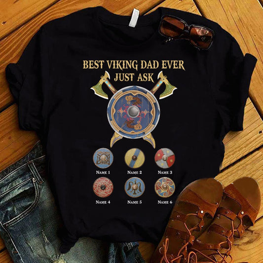 Best Viking Dad Ever - Viking Personalized T-shirt and Hoodie