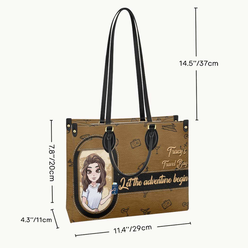 Die Reisetasche „Das Abenteuer beginnt“ – Personalisierte Reisehandtasche aus Leder