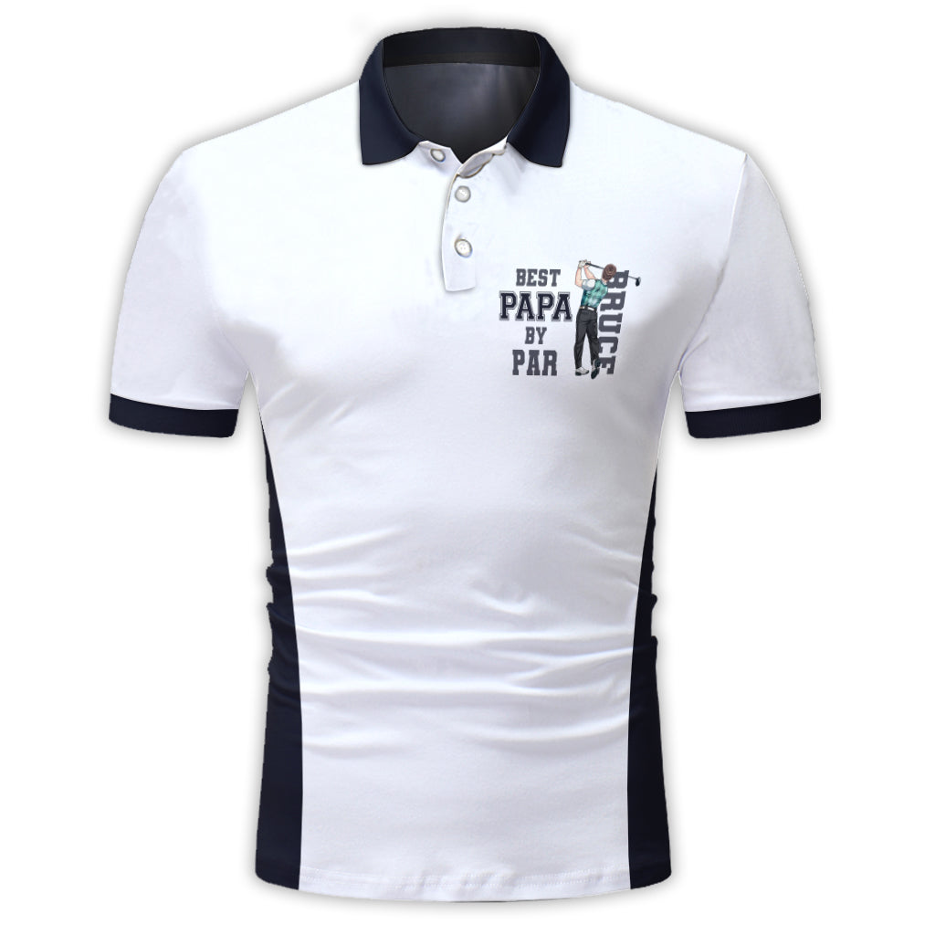 Best Papa By Par - Personalisiertes Golf-Poloshirt