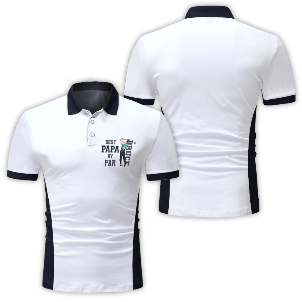 Best Papa By Par - Personalisiertes Golf-Poloshirt