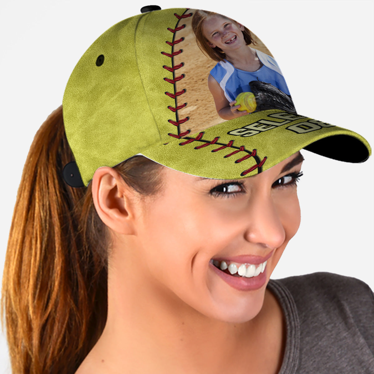 Play Like A Girl Try To Keep Up - Personalized Softball Classic Cap