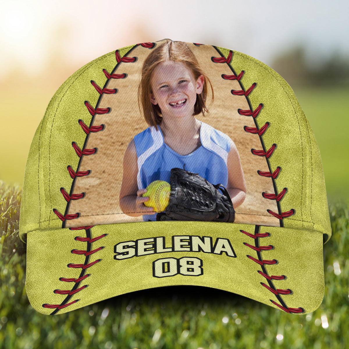Play Like A Girl Try To Keep Up - Personalized Softball Classic Cap