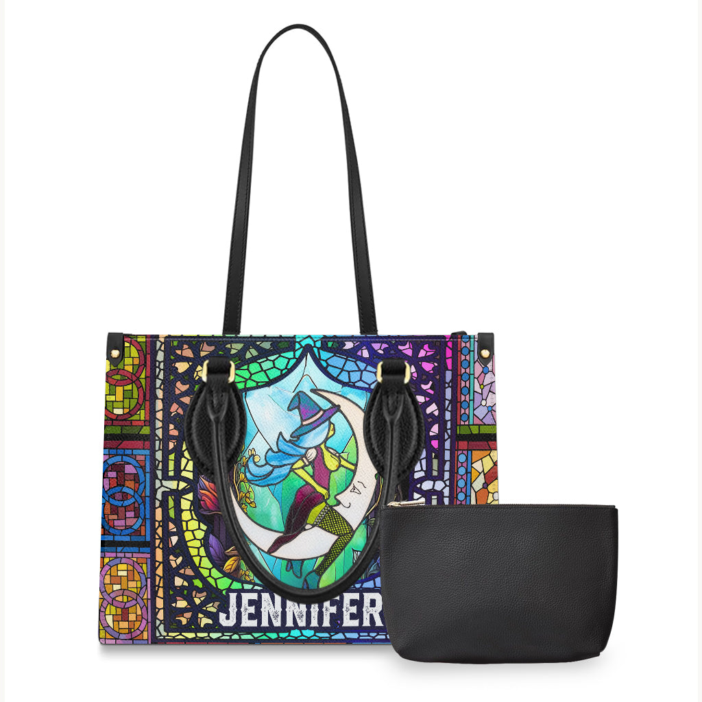 Hexen-Vibes – Personalisierte Hexen-Lederhandtasche