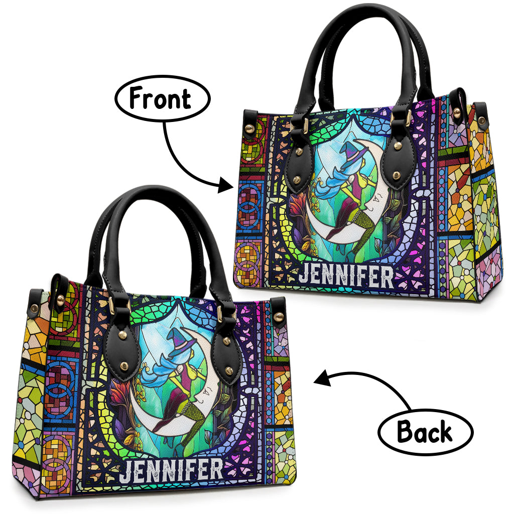 Hexen-Vibes – Personalisierte Hexen-Lederhandtasche