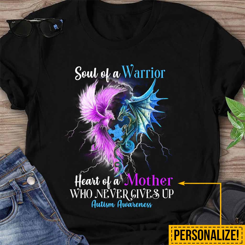 Niemals aufgeben – Personalisiertes T-Shirt und Hoodie zur Sensibilisierung für Autismus