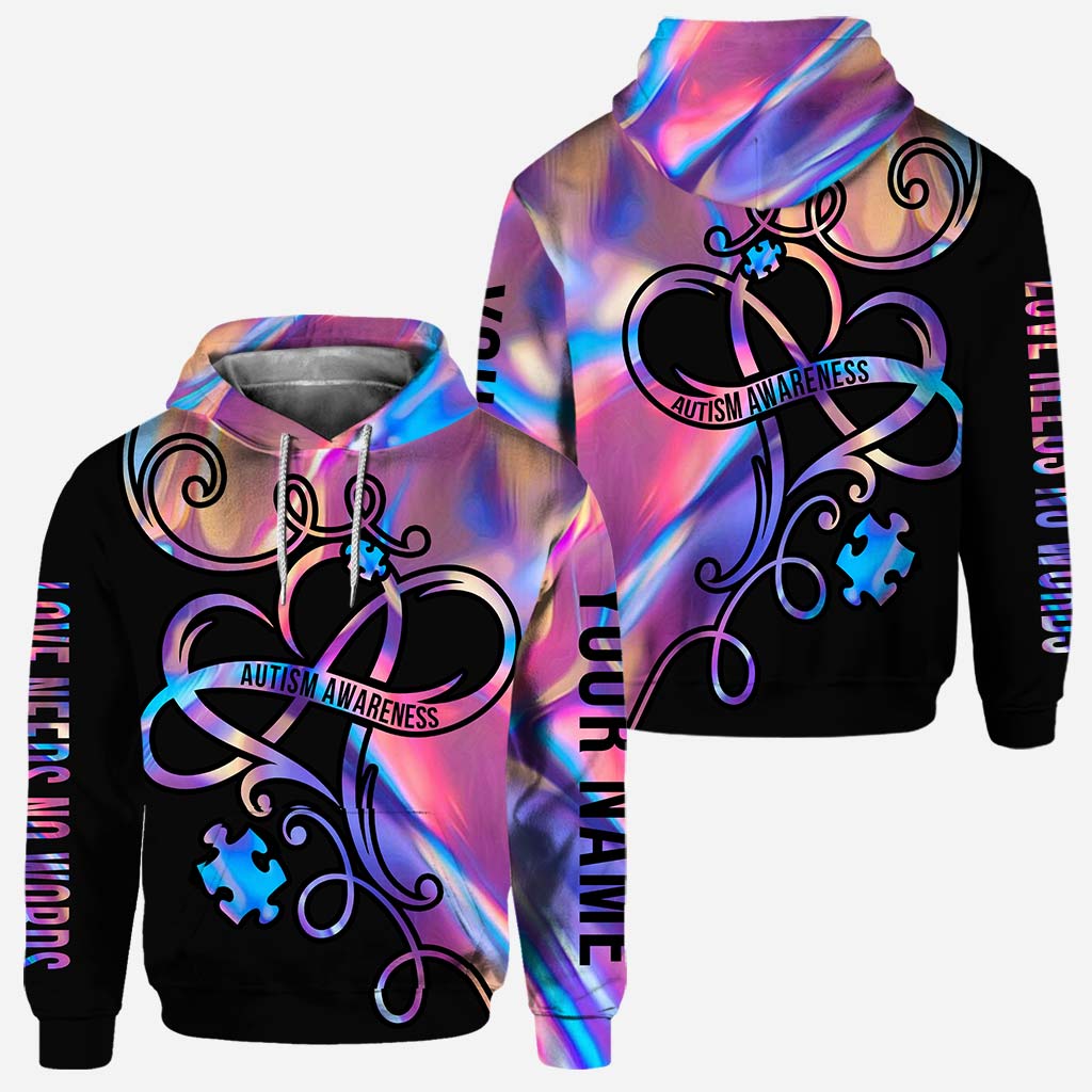 Liebe braucht keine Worte – Personalisiertes T-Shirt und Hoodie zur Sensibilisierung für Autismus