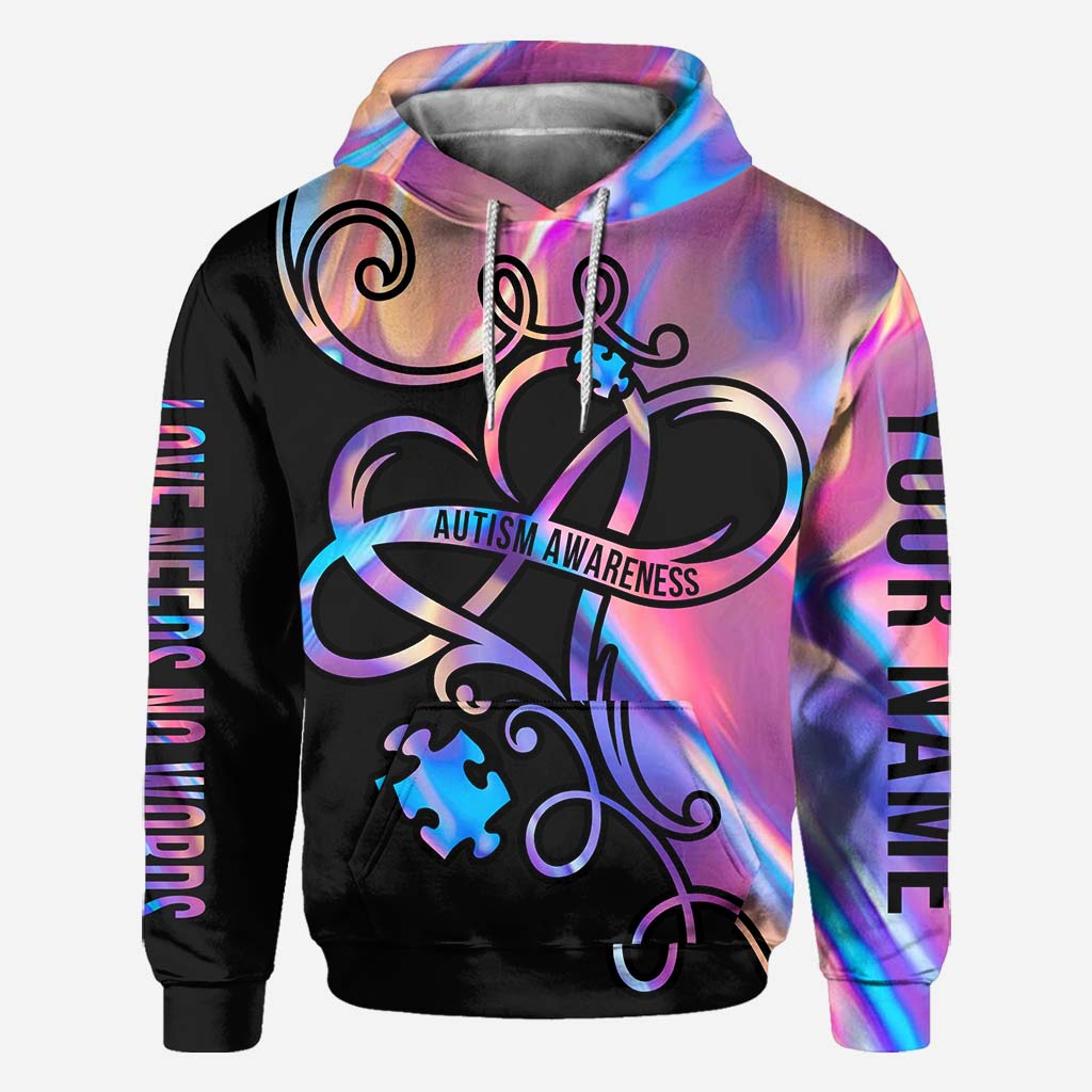 Liebe braucht keine Worte – Personalisiertes T-Shirt und Hoodie zur Sensibilisierung für Autismus