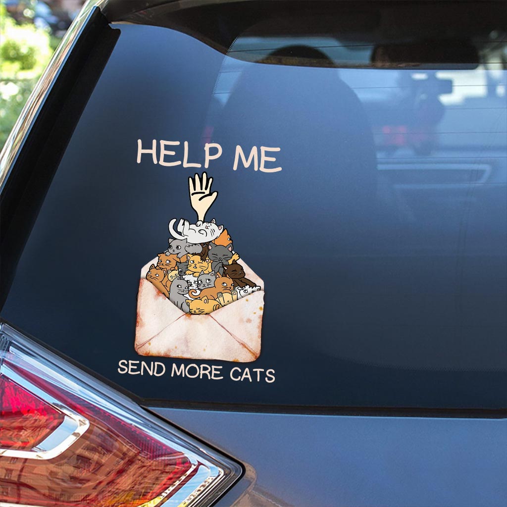 Help Me Send More Cats Decal Full