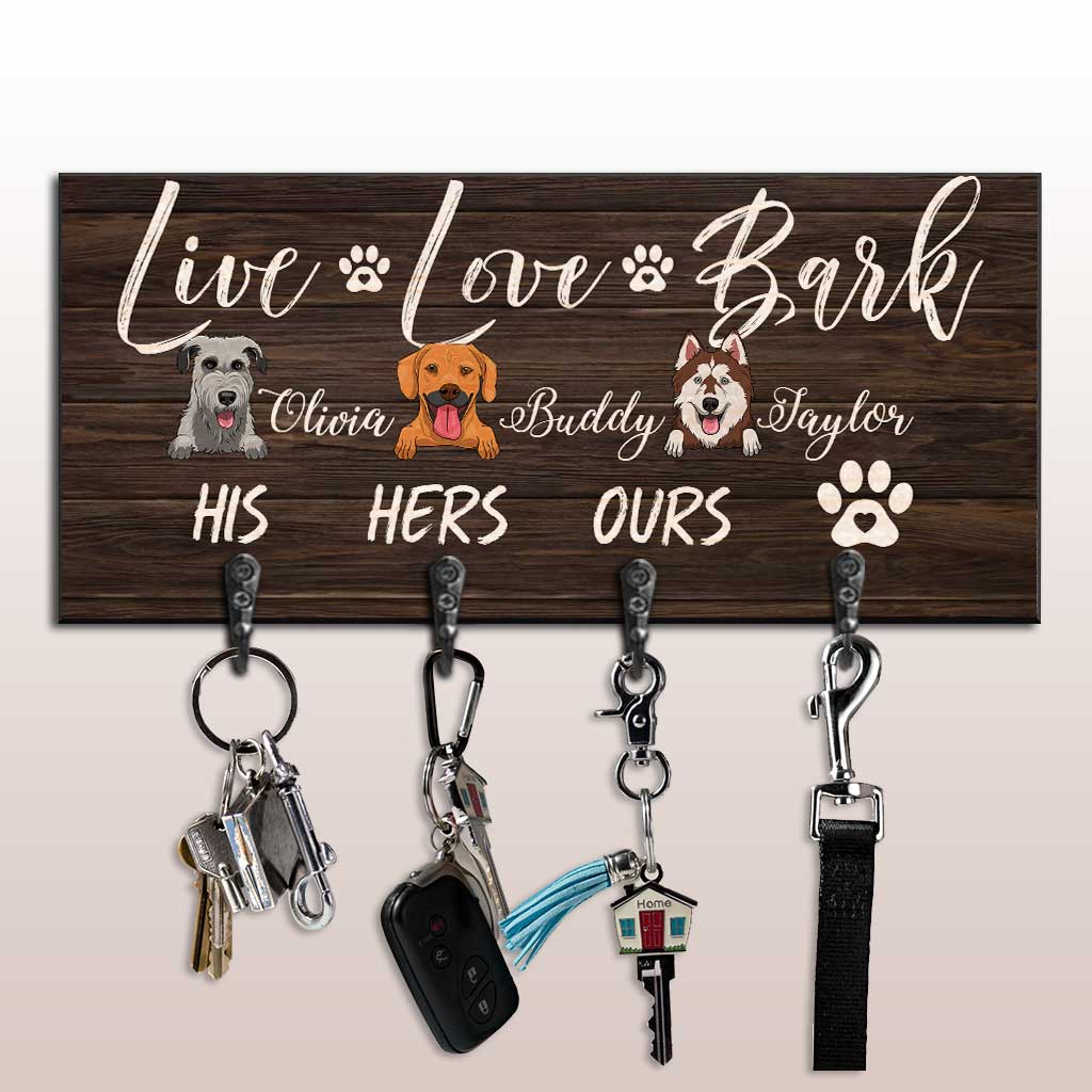 Live Love Bark - Personalized Dog Key Rack