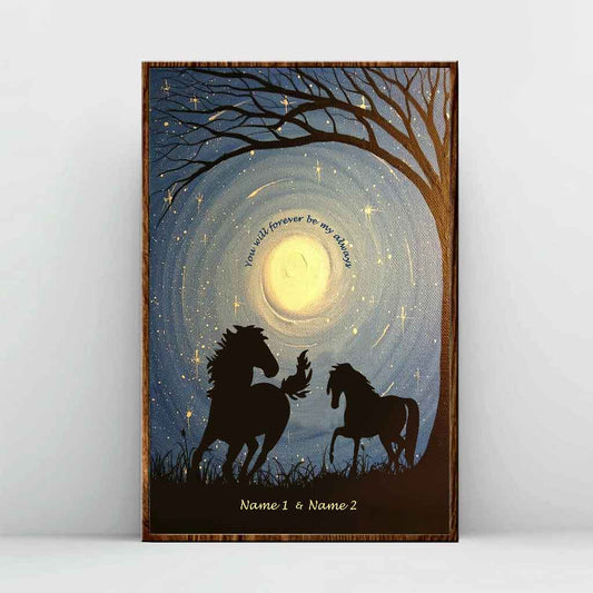 Du wirst für immer mein Ein und Alles sein – personalisiertes Poster für Paare