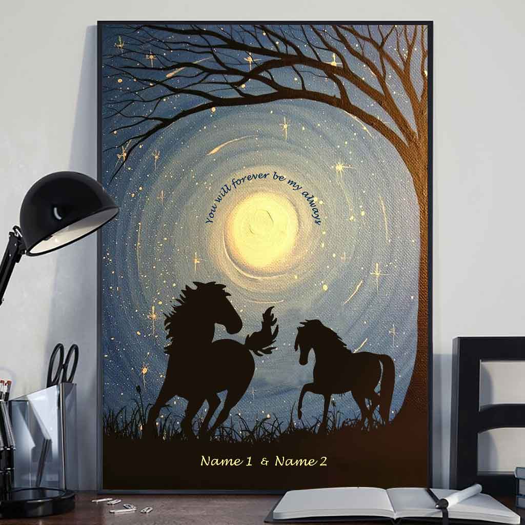 Du wirst für immer mein Ein und Alles sein – personalisiertes Poster für Paare