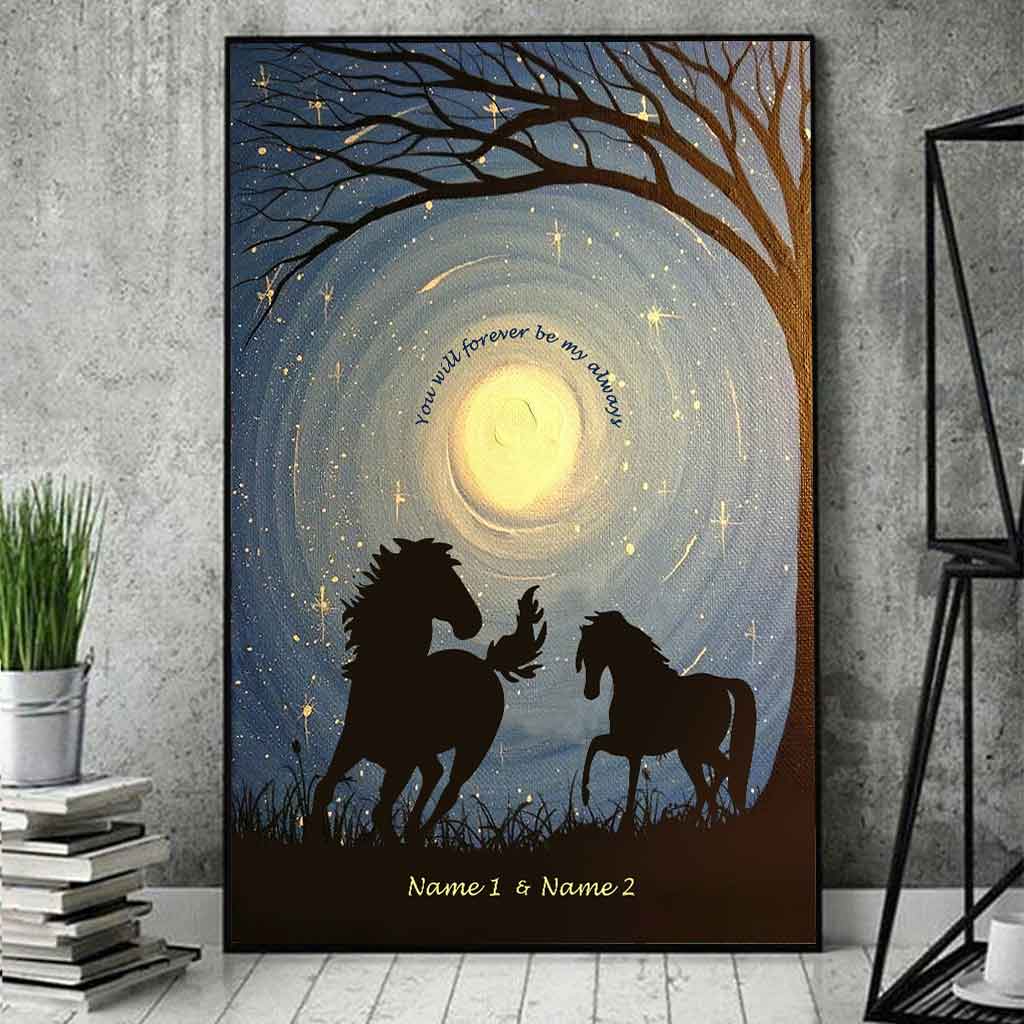 Du wirst für immer mein Ein und Alles sein – personalisiertes Poster für Paare