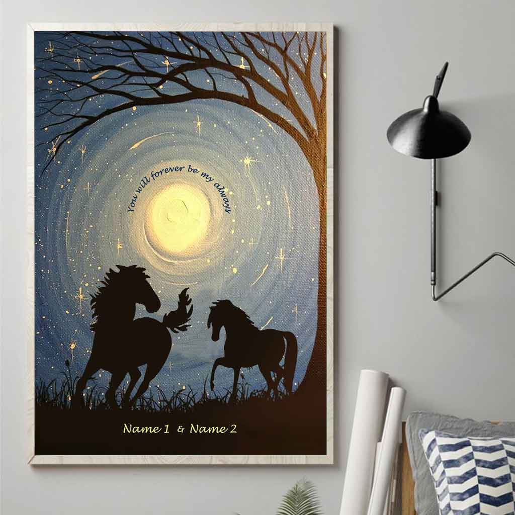 Du wirst für immer mein Ein und Alles sein – personalisiertes Poster für Paare