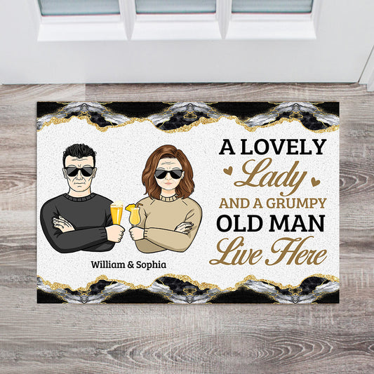 I Want To Grow Old With You - Personalized Couple Doormat