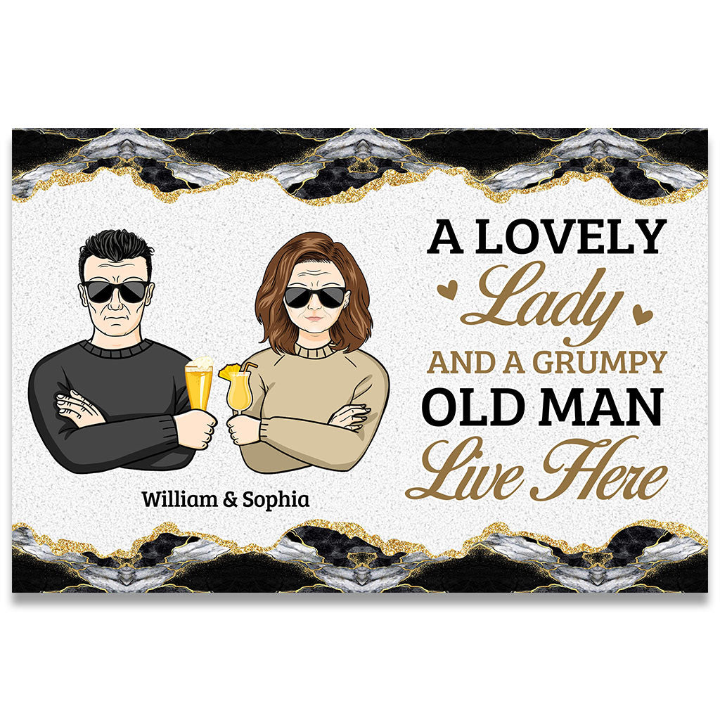 I Want To Grow Old With You - Personalized Couple Doormat