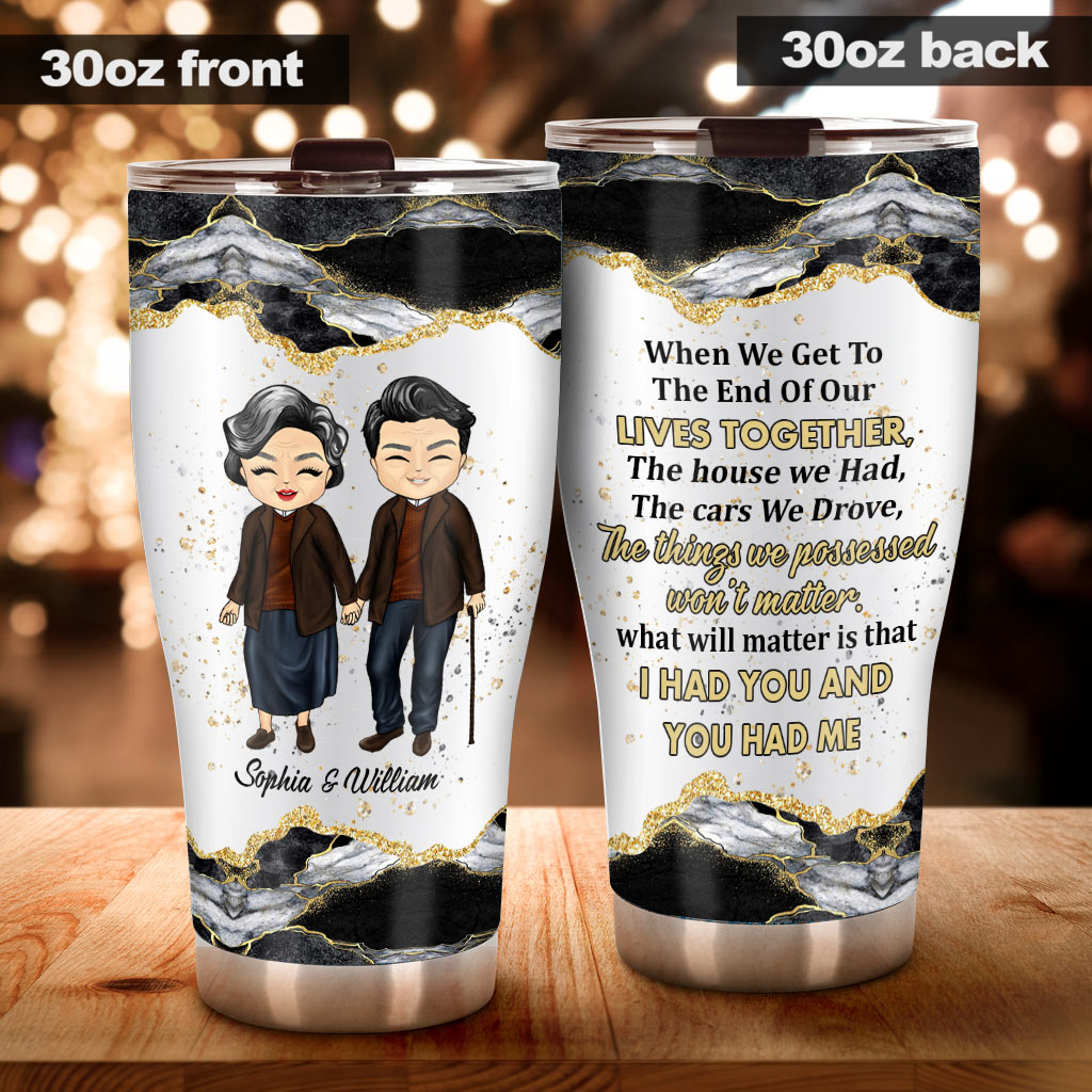 Ich möchte mit dir alt werden – personalisierter Paar-Trinkbecher