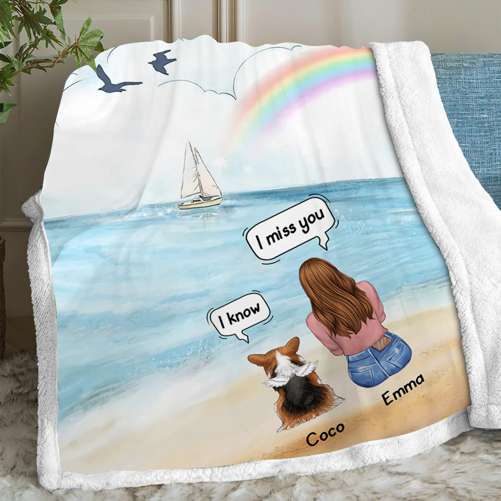 Ich vermisse dich – personalisierte Hundedecke