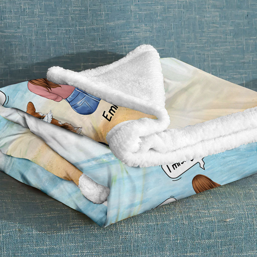 Ich vermisse dich – personalisierte Hundedecke