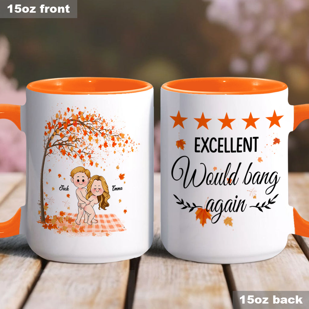 Ausgezeichnet! Würde ich wieder kaufen – personalisierte Tasse für Paare