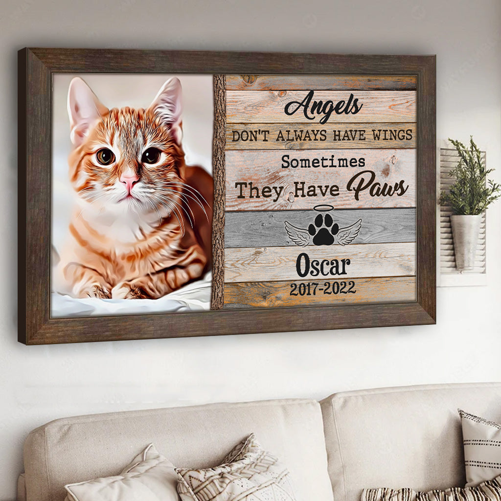 Engel haben nicht immer Flügel – Personalisierte Hundeleinwand und Poster