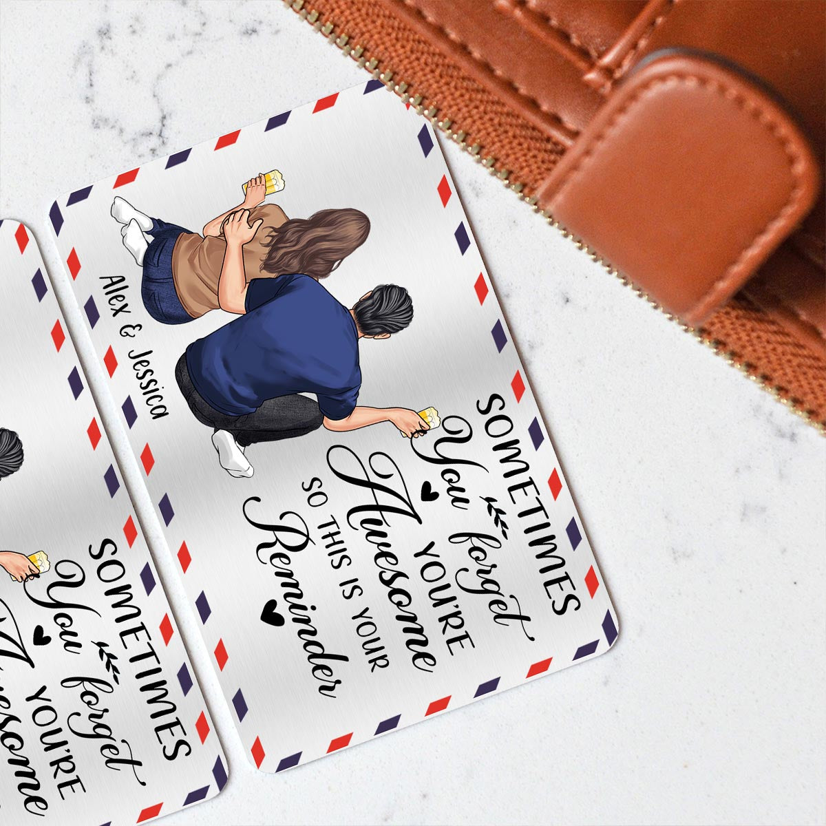 You're Awesome - Gift for dad, grandpa, uncle, brother, sister, husband, wife, boyfriend, girlfriend, friend - Personalized Wallet Insert Card