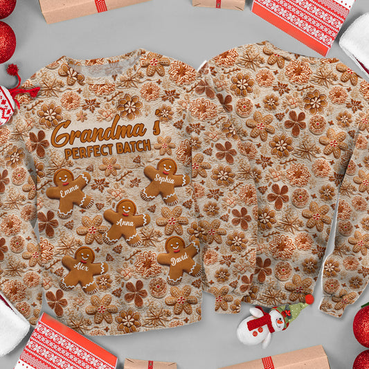 Grandma's Perfect Batch - Gift for grandma - Personalized Ugly Sweater