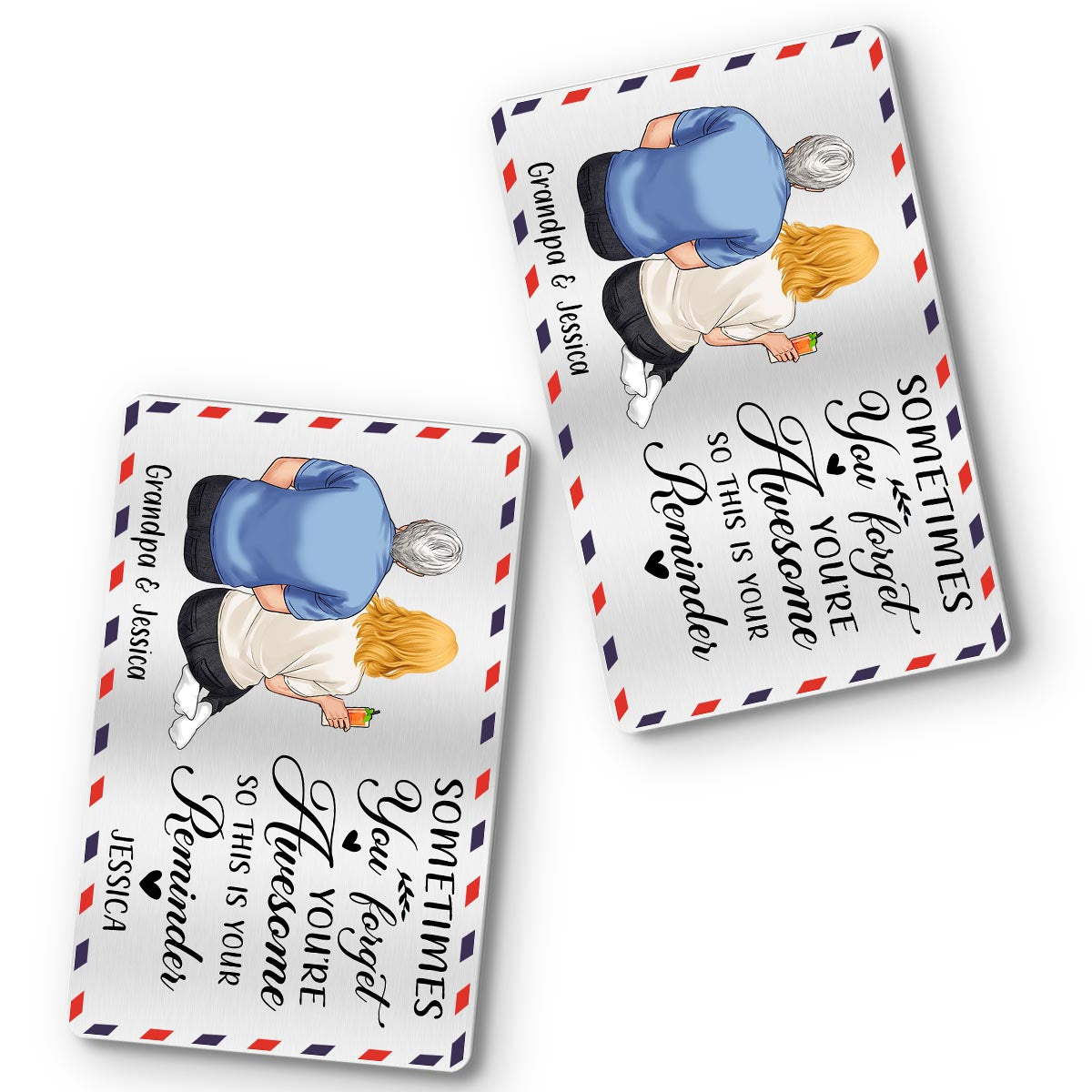 Du bist großartig! – Geschenk für Papa, Opa, Onkel, Bruder, Schwester, Ehemann, Ehefrau, Freund, Freundin, Freund/Freundin – Personalisierte Brieftaschenkarte