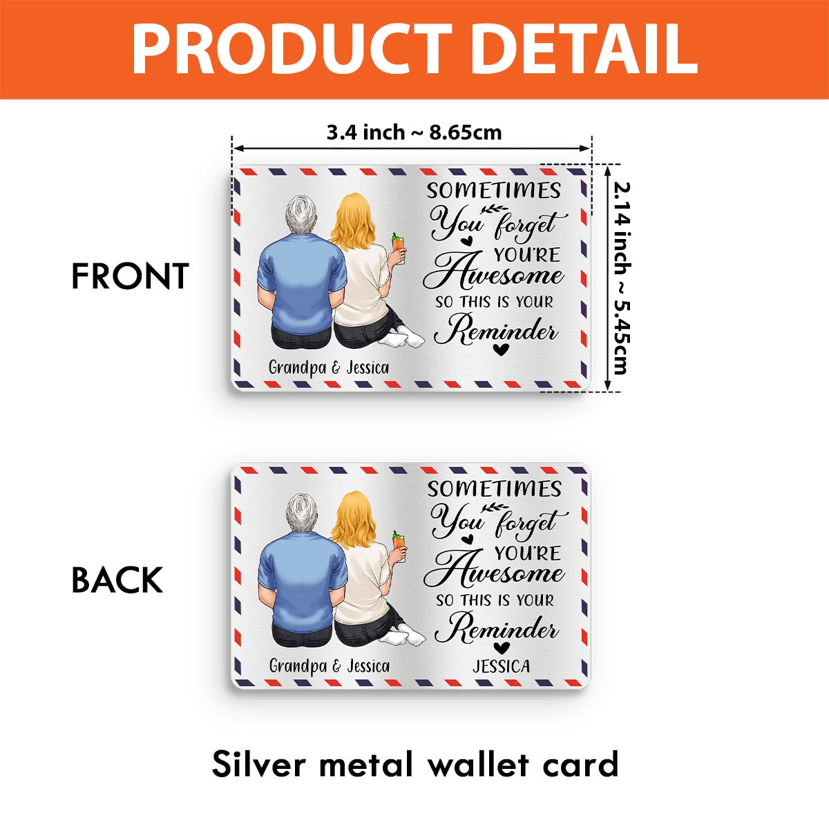 Du bist großartig! – Geschenk für Papa, Opa, Onkel, Bruder, Schwester, Ehemann, Ehefrau, Freund, Freundin, Freund/Freundin – Personalisierte Brieftaschenkarte