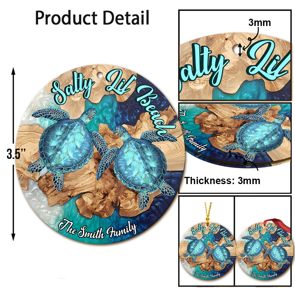 Salty Lil' Beach – Personalisierter Schildkröten-Anhänger