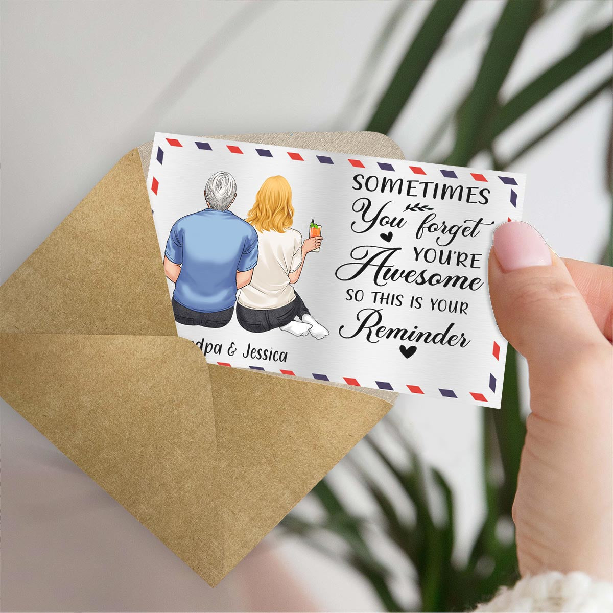 Du bist großartig! – Geschenk für Papa, Opa, Onkel, Bruder, Schwester, Ehemann, Ehefrau, Freund, Freundin, Freund/Freundin – Personalisierte Brieftaschenkarte