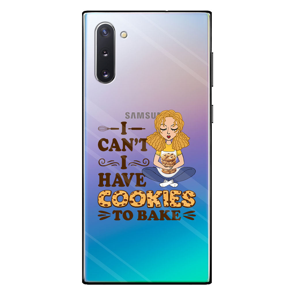 I Can't I Have Cookies To Bake - Personalized Baking Clear Phone Case