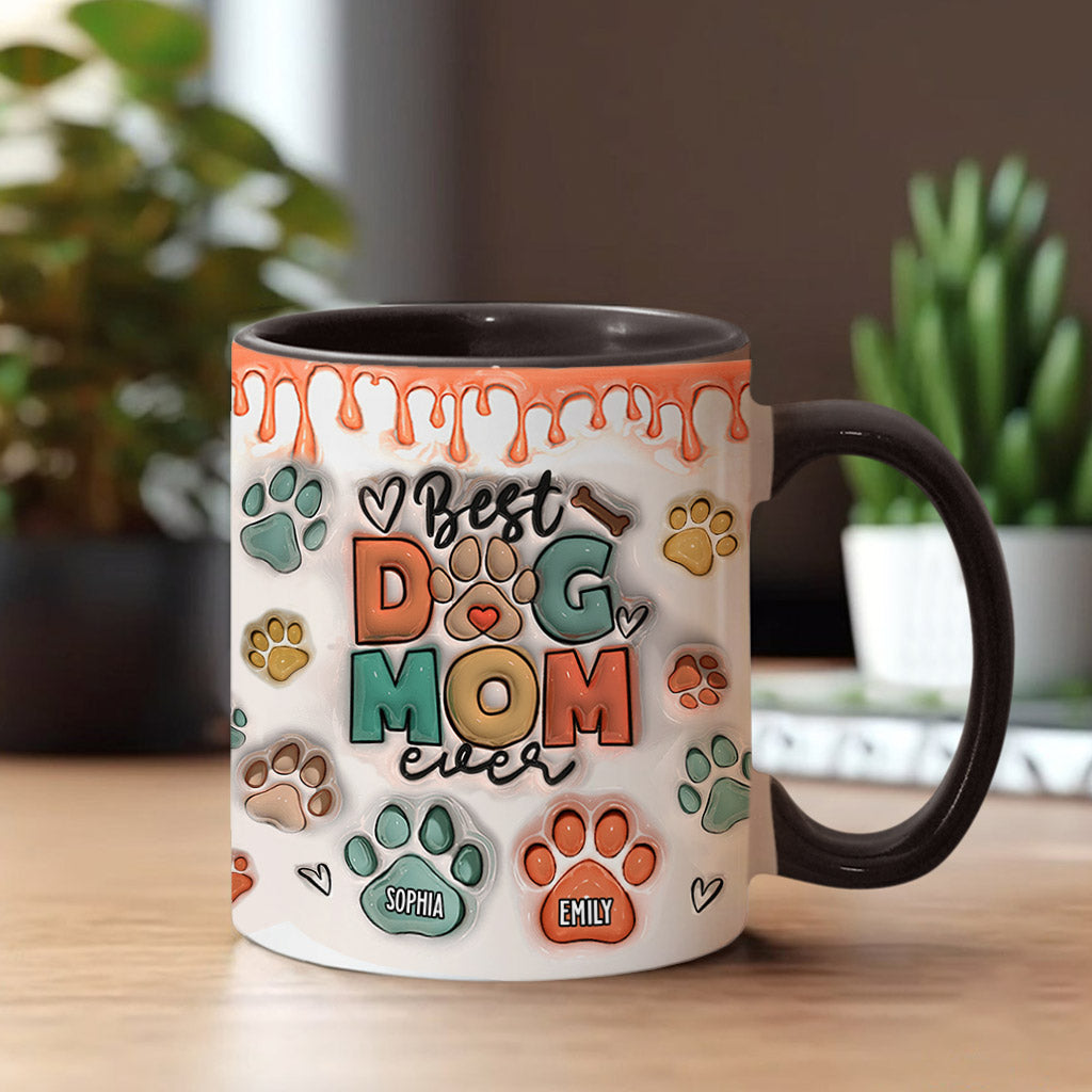 Die beste Hundemama aller Zeiten – personalisierte Tasse mit Hundemotiv