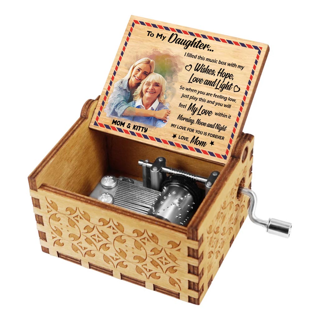 To My Granddaughter Daughter Mom Grandma Husband Wife - Personalized Grandma Hand Crank Music Box