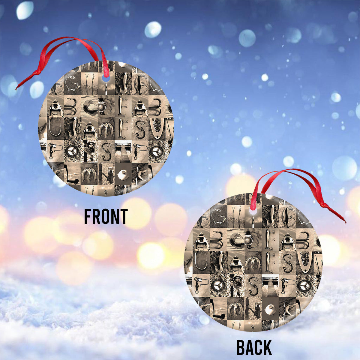 Vintage-Angelalphabet – Personalisierter Keramikkreis mit Angelmotiv